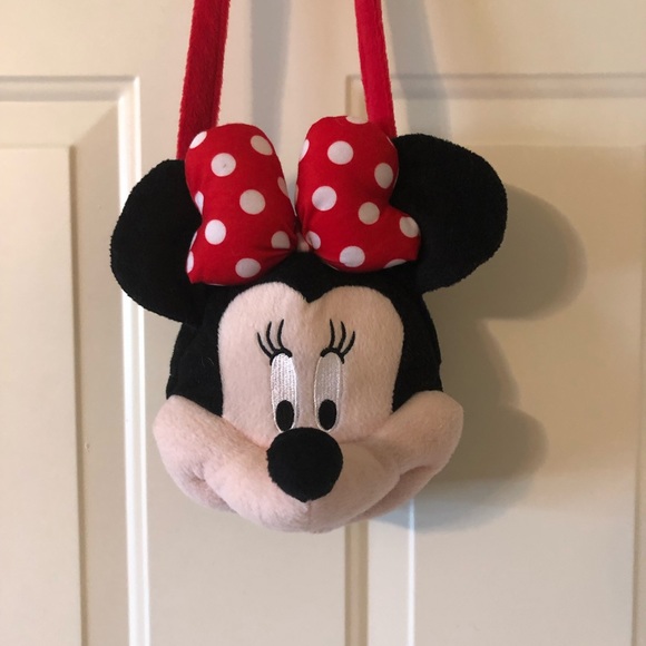 Disney Minnie Mouse Big Bow Plush Head Purse - Picture 2 of 6